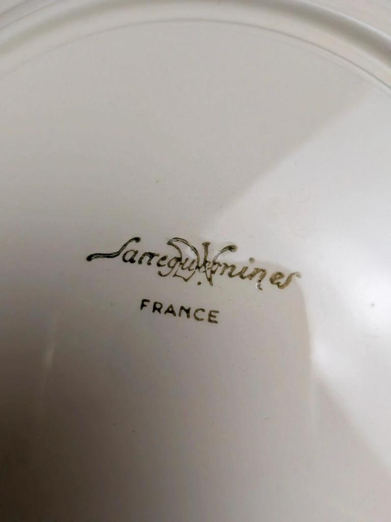 6 assiettes dessert Sarreguemines terre de fer