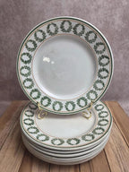 Lot de 8 assiettes à dessert Saint-amand Hamage modèle Marceau – faïence ancienne