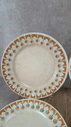 Lot de 4 assiettes Badonvillers France – modèle Radio