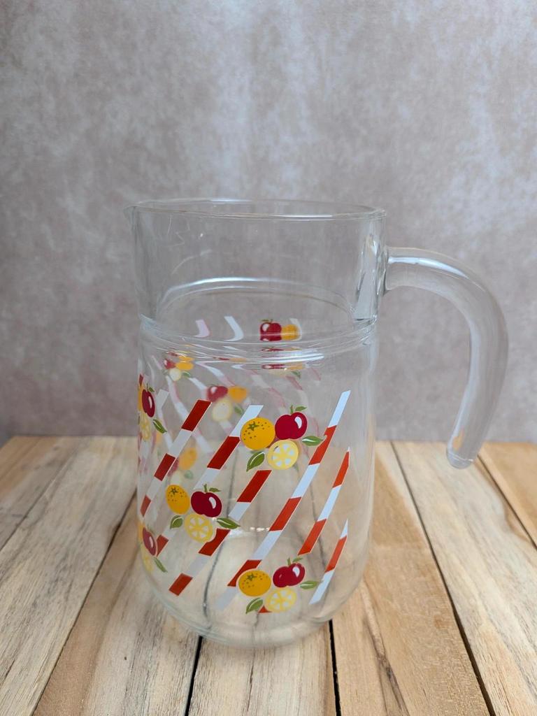 Pichet à citronnade vintage en verre – Fabriqué en France