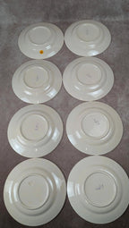 Lot 8 assiettes à dessert Longchamp Terre de Fer modèle Cannes