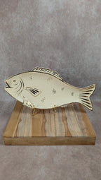 Plat poisson vintage Silda Paris doré