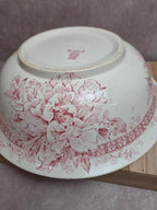 Bassine de toilette ancienne Gien Mireille rose 🌸 Terre de fer porcelaine opaque