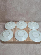 Lot de 6 tasses et soucoupes anciennes Limoges Drb – Art Déco doré 🌸
