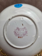 Sous-tasse ancienne Minton English Porcelain – décor oiseaux & branche fleurie – esprit chinois