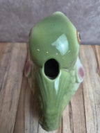 Pichet poisson vintage en barbotine polychrome – Carafe zoomorphe
