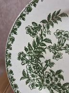 Assiette plate terre de fer Saint-amand – Modèle Denise – Décor vert