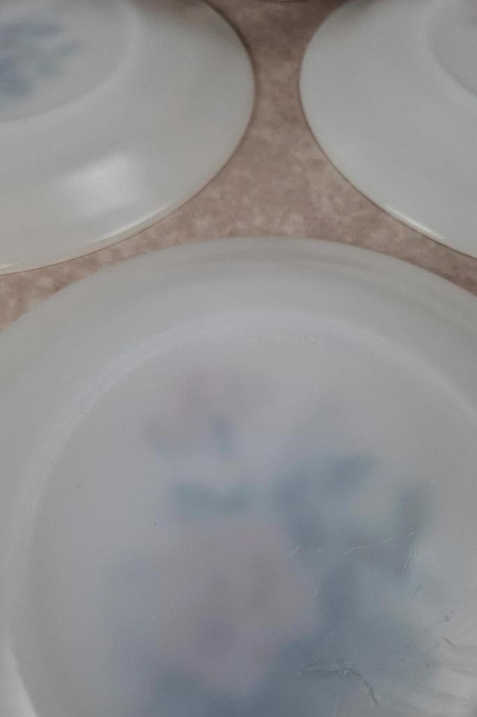 Lot de 4 assiettes vintage Arcopal roses anciennes 🌿🌸