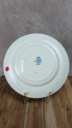 Assiette plate Longwy modèle Champagne – décor bleu ancien