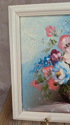 Peinture nature morte – Bouquet de fleurs – Tableau peint à la main