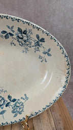 Plat ovale ancien Saint-amand Hamage modèle Acacia