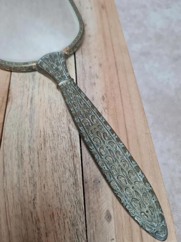 Ensemble de toilette ancien anglais Regent – brosse, glace & brosse à vêtements – style Art déco