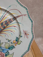 Assiette décorative en faïence Ânfora Águeda – Portugal – Oiseau exotique peint à la main