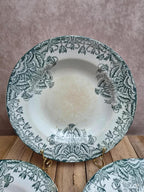 Lot 3 assiettes creuses Terre de Fer A. Lebacqz & M. Bouchart Floral