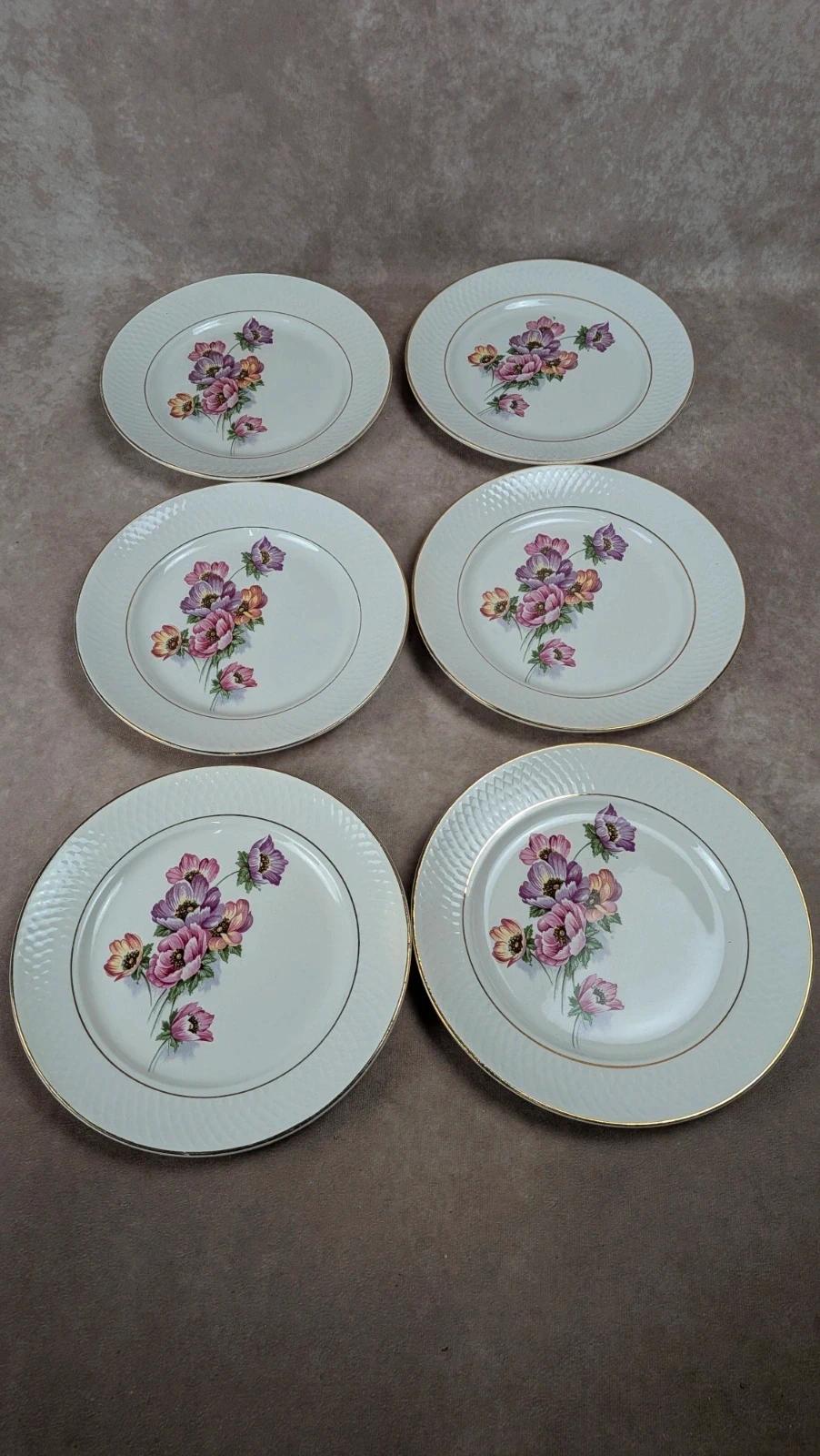 Lot de 6 assiettes plates Trieste – Moulin des Loups