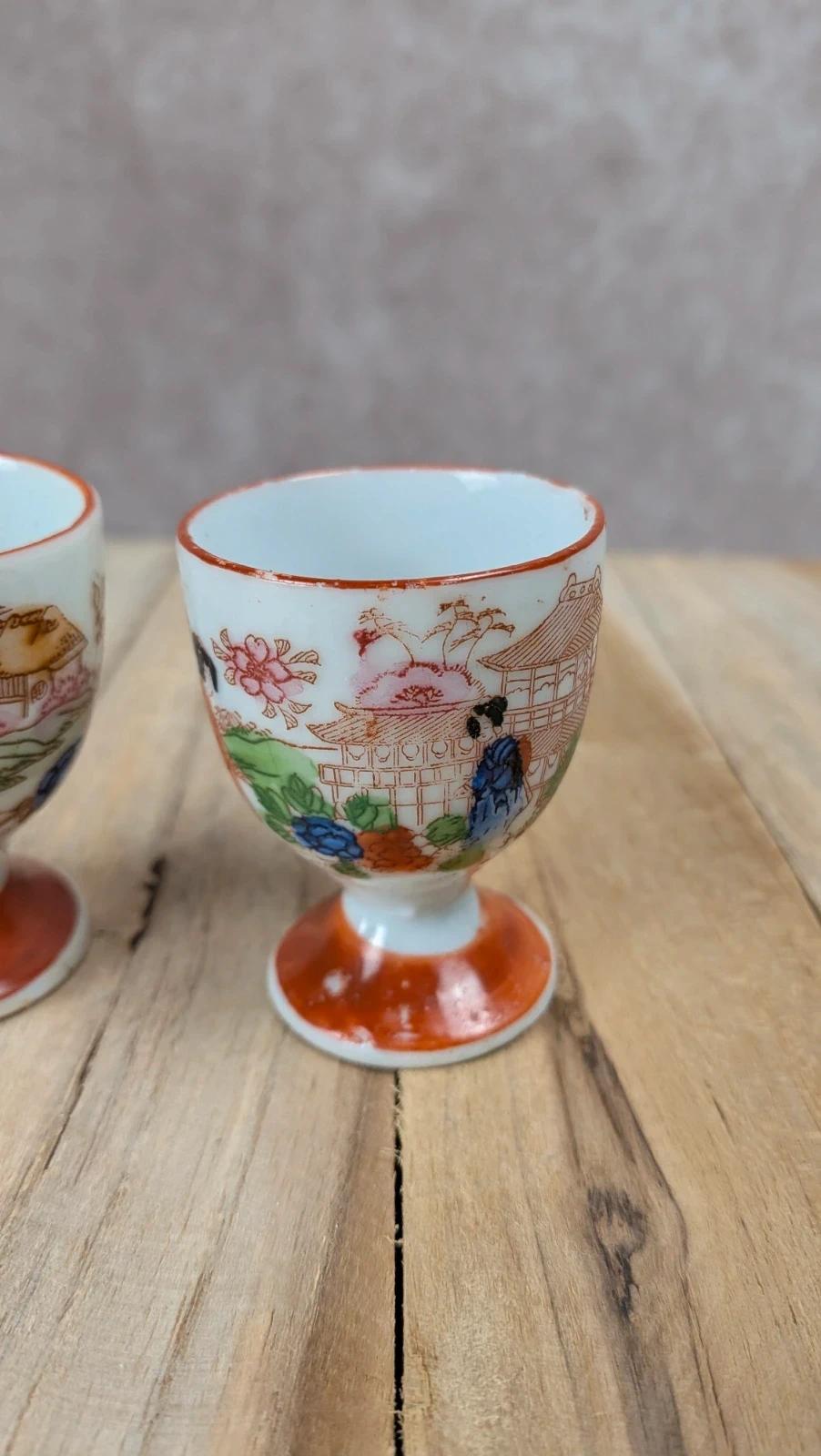 Lot de 2 coquetiers japonais vintage –