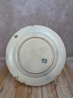 Assiette ancienne Longwy – modèle Japonais – décor oiseaux noir & blanc