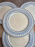 Lot de 4 assiettes plates anciennes anglaises B.p.w.&m. Milan – Terre de fer