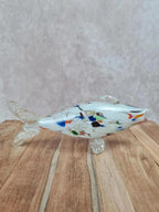 Joli poisson décoratif en verre soufflé, style Murano 🐟🌈