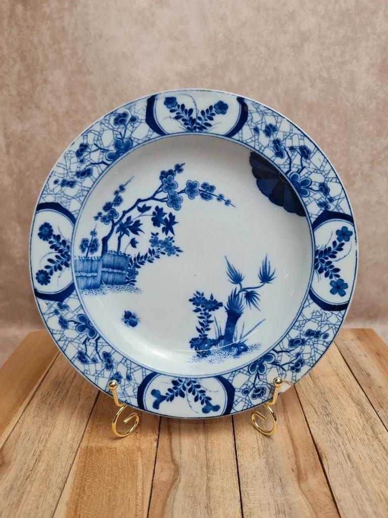Assiette creuse ancienne Creil et Montereau modèle Japon / Monet bleu 💙