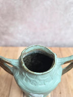 Vase Art nouveau Schäfer & Vater Jugendstil biscuit vert vers 1900