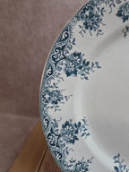 Plat rond en terre de fer Saint-amand modèle Printanier 27 cm