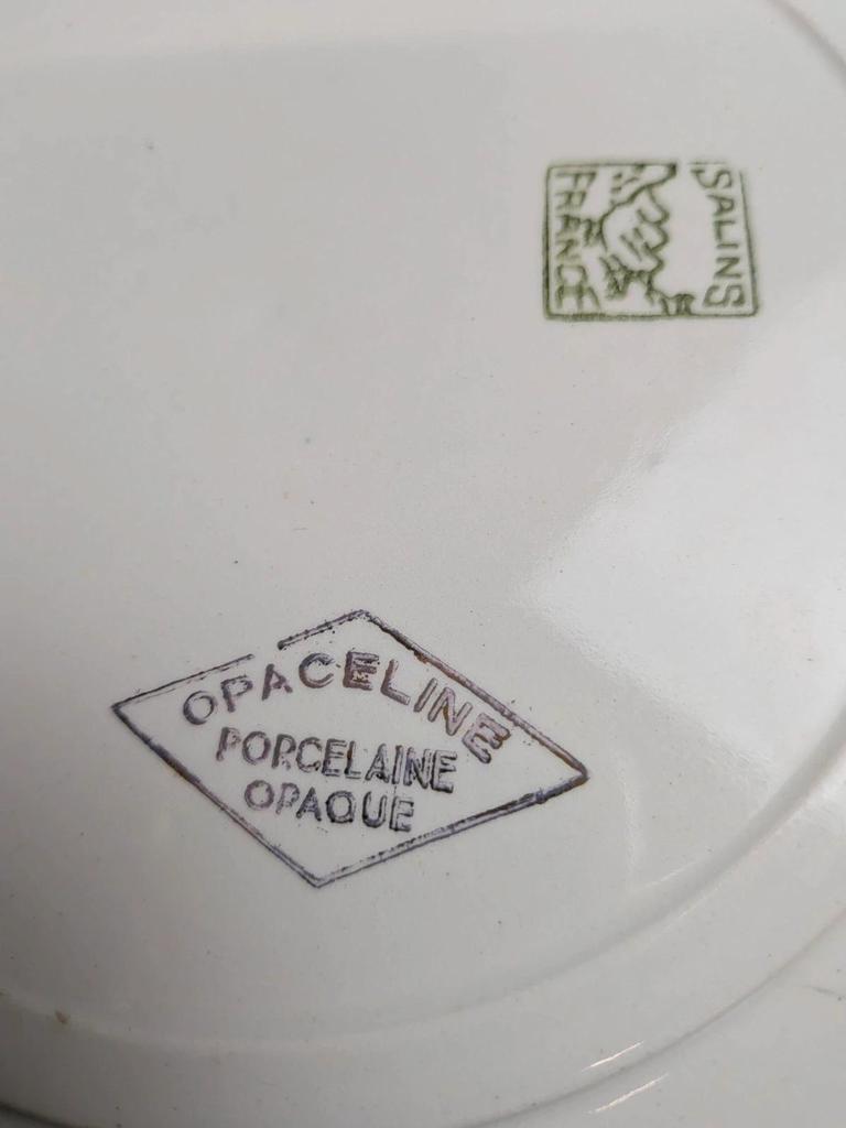 Lot de 6 assiettes plates Opaceline Salins vintage