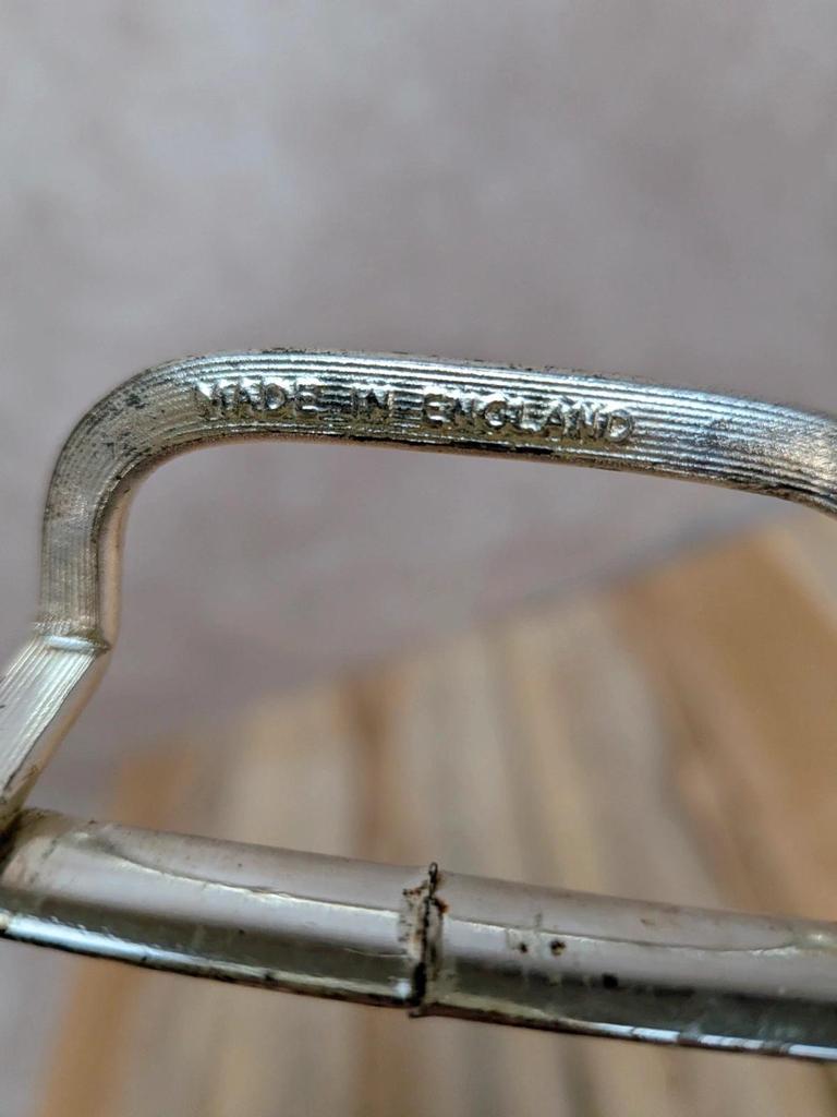 Beurrier vintage verre et métal argenté