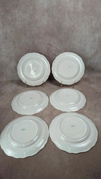 Lot de 6 assiettes plates Longchamp