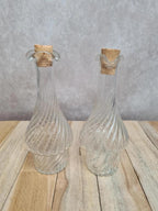 Serviteur huile vinaigre ancien Terre de Fer attribué Gien décor floral bleu 💙