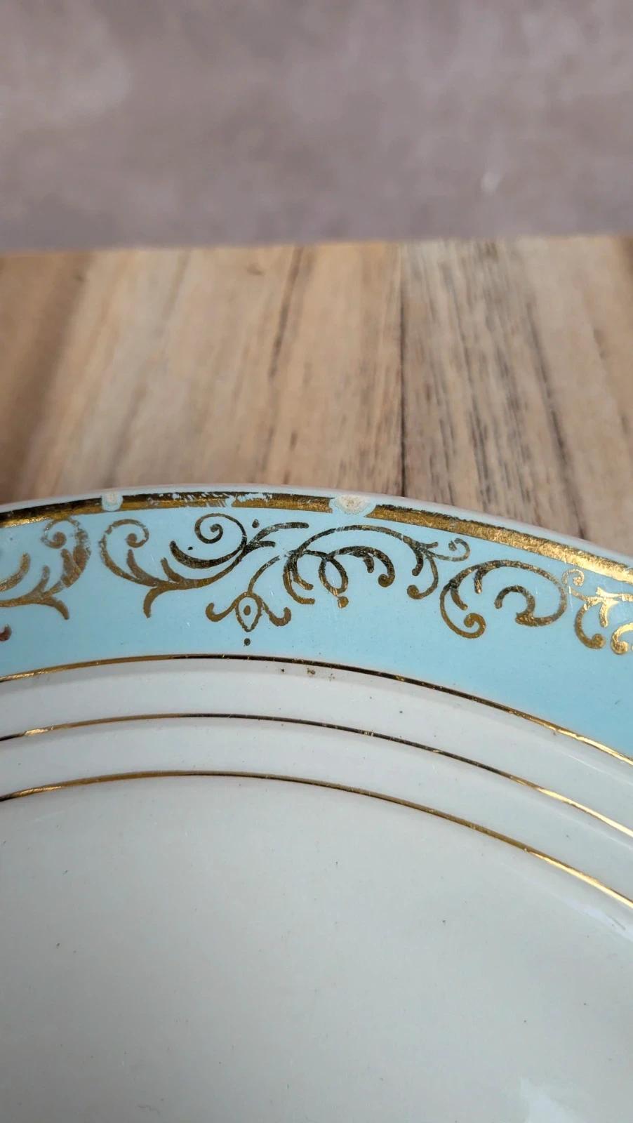 Lot de 2 assiettes à dessert vintage Cerranor – modèle Sully
