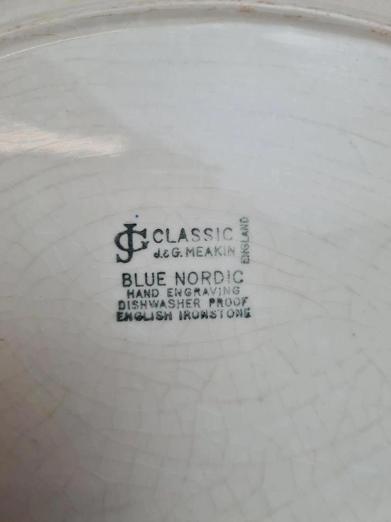 Plat ovale terre de fer bleu J&g Meakin Blue Nordic anglais 💙