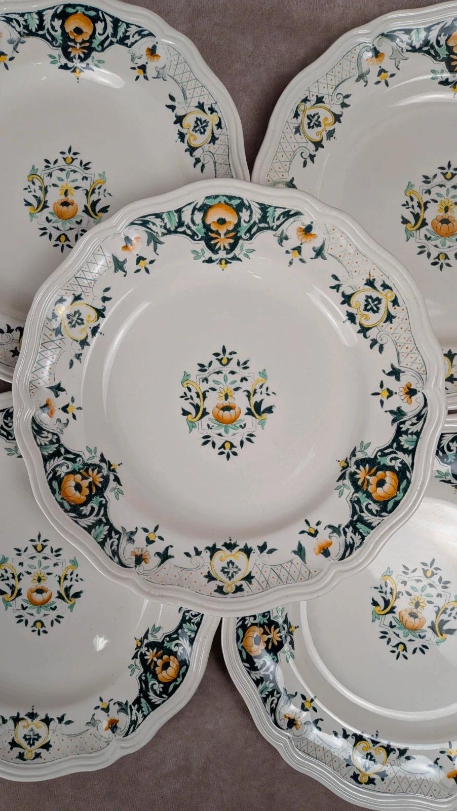 Lot de 6 assiettes plates Longchamp