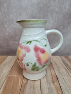 Pichet Sarreguemines barbotine décor floral 🌸