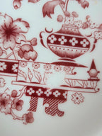 Lot de 12 assiettes creuses Seltmann Weiden Bavaria Theresia rouge