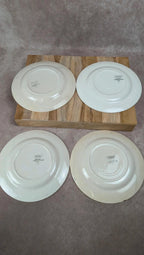 Lot de 4 assiettes plates vintage Sarreguemines – modèle Andrée