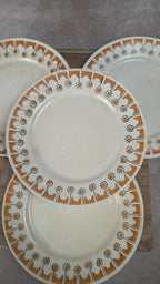 Lot de 4 assiettes Badonvillers France – modèle Radio