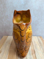 Pichet zoomorphe vintage en céramique émaillée – Chouette hibou