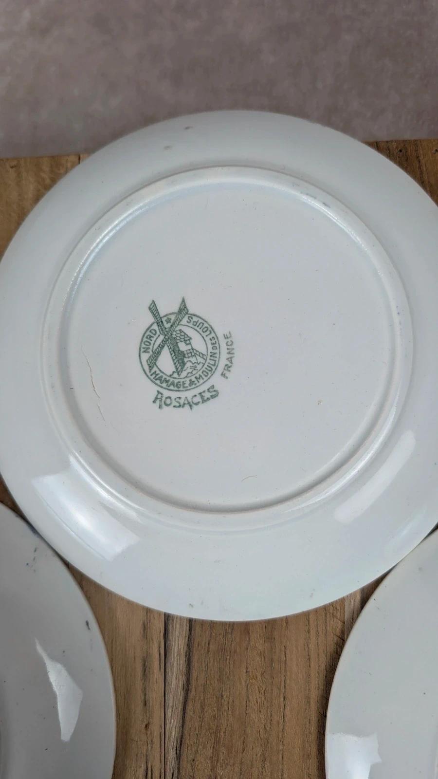 Lot de 3 petites assiettes Moulin des Loups – Modèle Rosaces