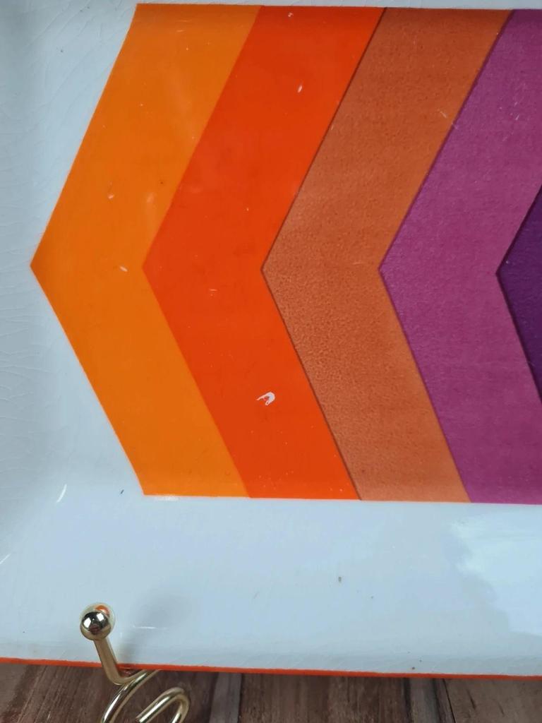 Vide-poches / cendrier Gien “flèches” vintage années 70 🧡💜