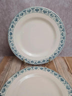 Lot de 2 assiettes plates anciennes Terre de Fer Salins modèle Celtic 💙