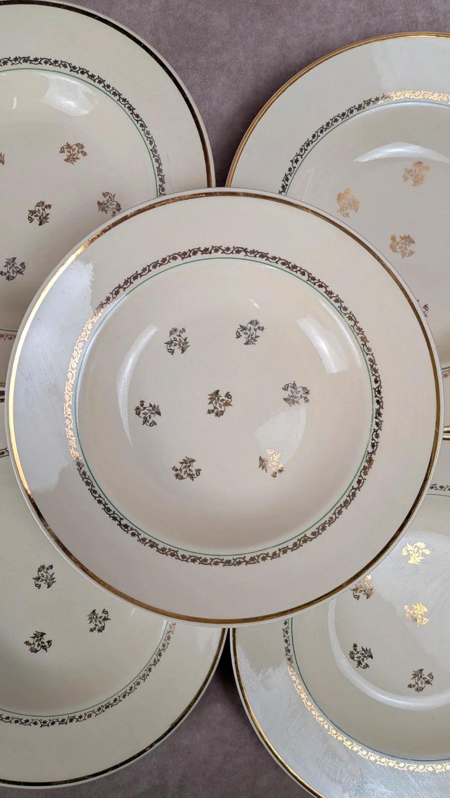 Lot de 6 assiettes creuses Gien