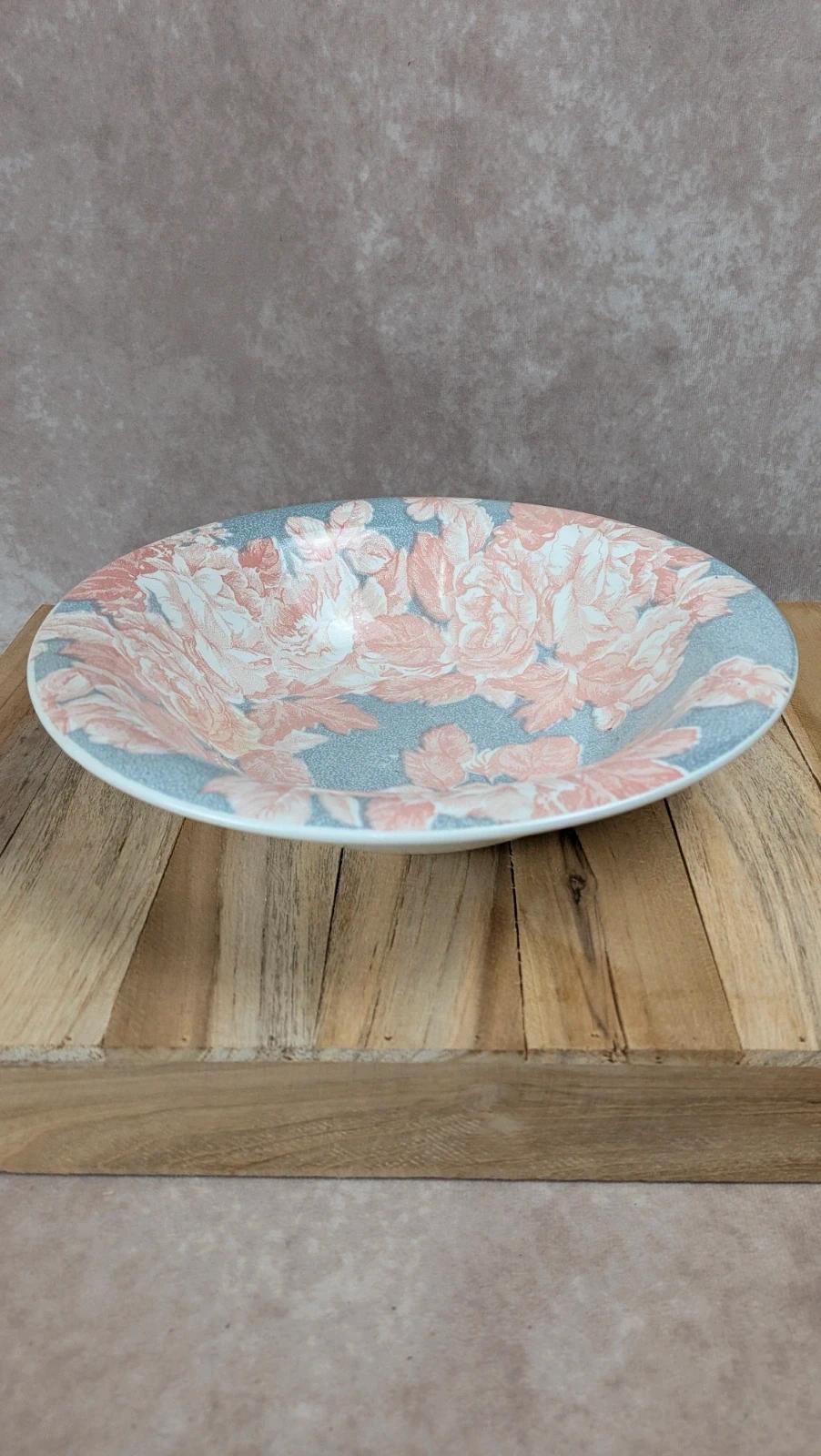 Plat creux vintage décor floral
