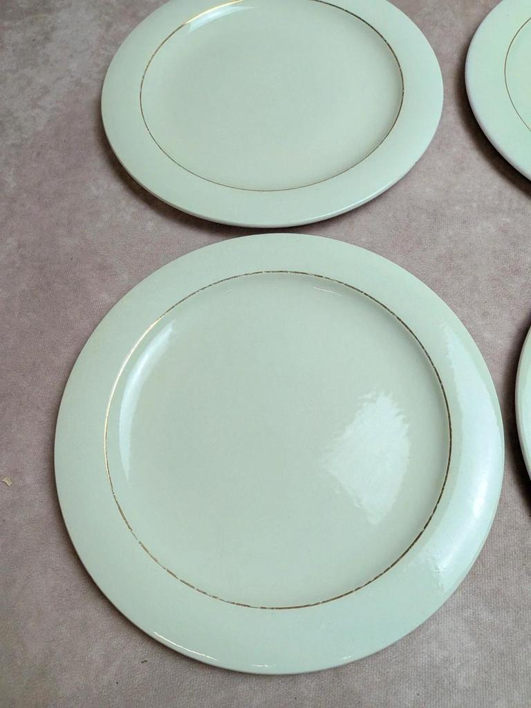 Lot de 6 assiettes plates Opaceline Salins vintage