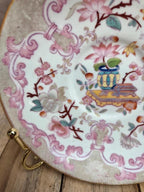 Sous-tasse ancienne Hb English Porcelain – décor floral romantique – porcelaine anglaise
