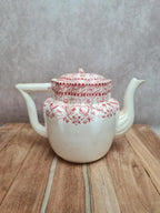 Théière anglaise Wileman Foley Shelley Rn148962 Dolly Varden décor rouge