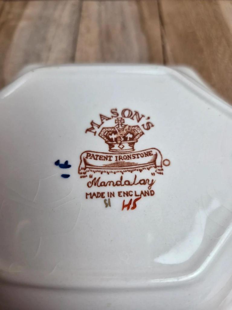 Vide-poche / ravier Mason's Mandalay – Terre de fer anglaise – Décor polychrome et dorure