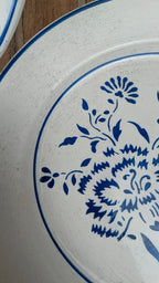 Lot de 2 assiettes anciennes Kg Lunéville modèle « Œillet »