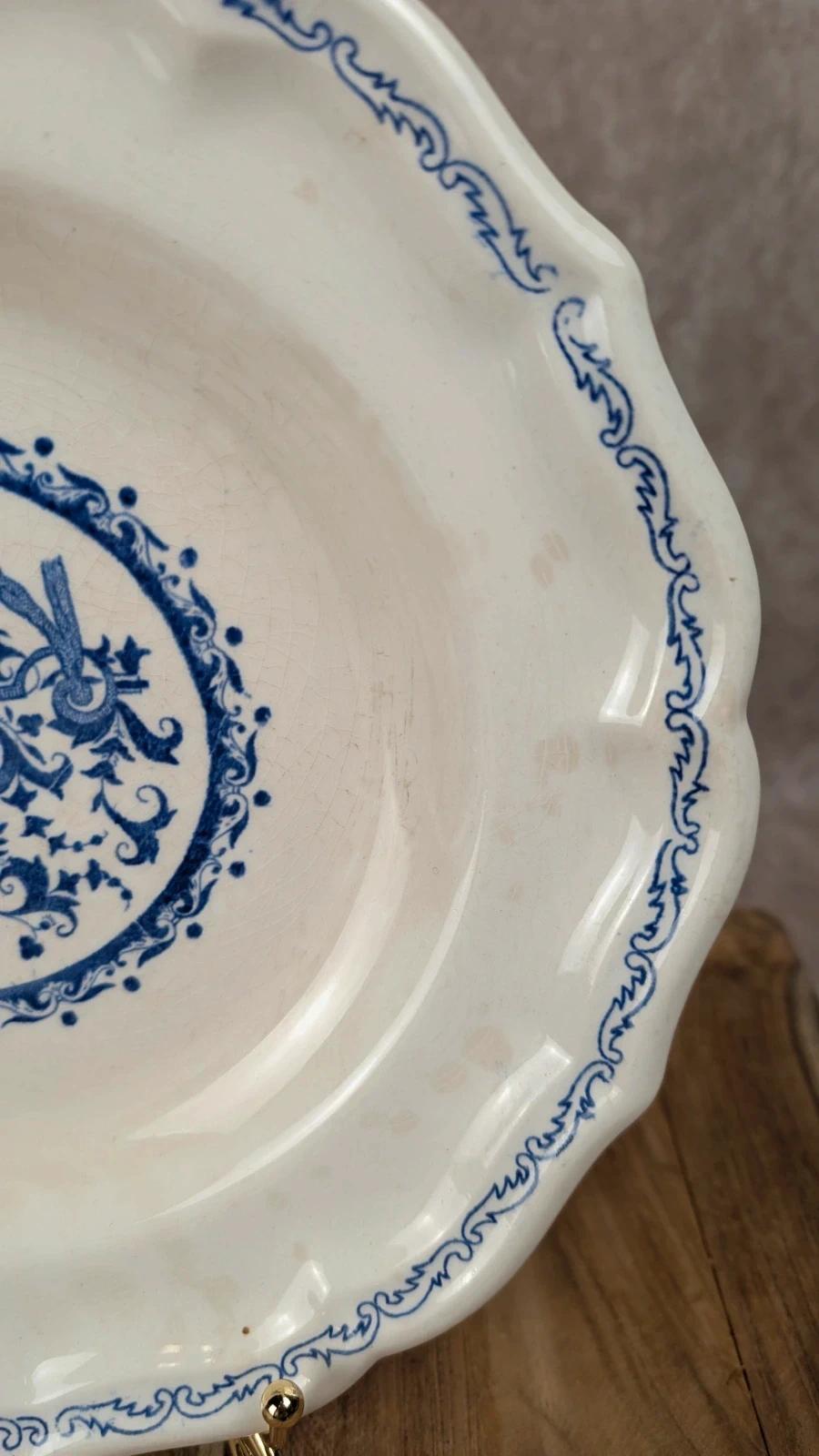 Assiette creuse ancienne Gien – Modèle Rouen