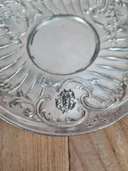 Élégante tasse et sous - tasse anciennes en métal argenté Gallia – modèle 4111